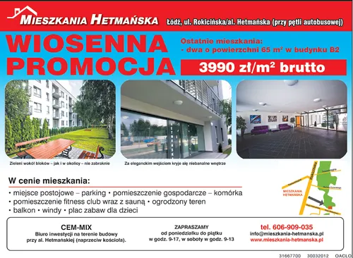 Mieszkania Hetmańska budynek B2