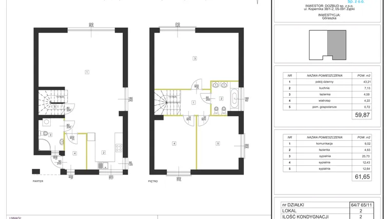 Rzut - Dom na sprzedaż 5 pokoi o powierzchni 120,89 m² - numer BUD 6 L2 w Domy Góraszka