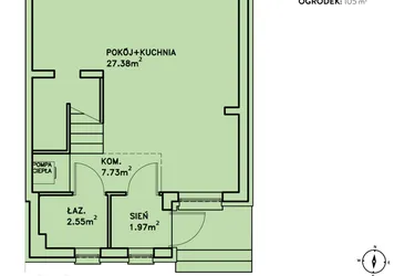 Rzut - Dom na sprzedaż 4 pokoje o powierzchni 80,61 m² - numer X w Ostoja Jagodnica