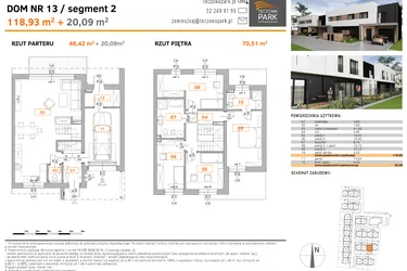 Rzut - Dom na sprzedaż 5 pokoi o powierzchni 139,02 m² - numer 13 w Tęczowa Park