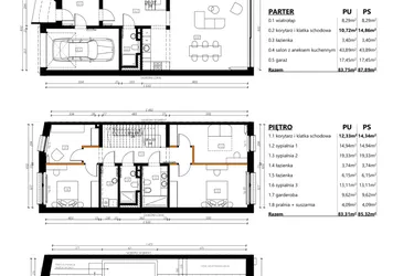 Rzut - Dom na sprzedaż 5 pokoi o powierzchni 173,21 m² - numer B7a w Sceneria