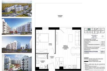 Rzut - Mieszkanie na sprzedaż 2 pokoje o powierzchni 41,69 m² - numer A.0.7 w Skandinavia
