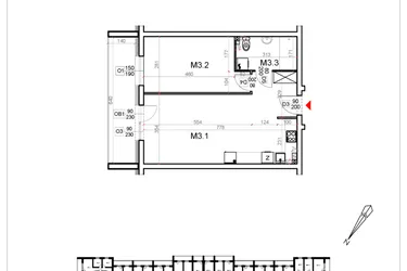 Rzut - Mieszkanie na sprzedaż 2 pokoje o powierzchni 49,07 m² - numer 3 w Malinowa Osiedle Borek