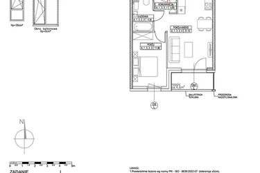 Rzut - Mieszkanie na sprzedaż 2 pokoje o powierzchni 41,98 m² - numer A.1.3.3 w Forma