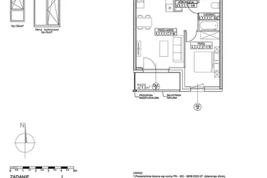 Rzut - Mieszkanie na sprzedaż 2 pokoje o powierzchni 42,81 m² - numer A.3.4.2 w Forma