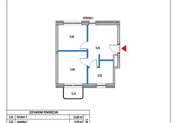 Rzut - Mieszkanie na sprzedaż 4 pokoje o powierzchni 105 m² - numer 34 w Garbary 68