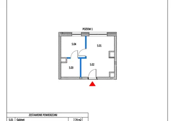 Rzut - Mieszkanie na sprzedaż 4 pokoje o powierzchni 95,31 m² - numer 85 w Garbary 68