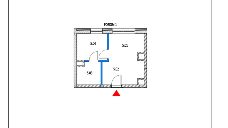 Rzut - Mieszkanie na sprzedaż 4 pokoje o powierzchni 95,31 m² - numer 85 w Garbary 68