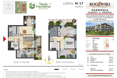 Rzut - Mieszkanie na sprzedaż 4 pokoje o powierzchni 79,72 m² - numer 2C.17 w Twoja Harmonia
