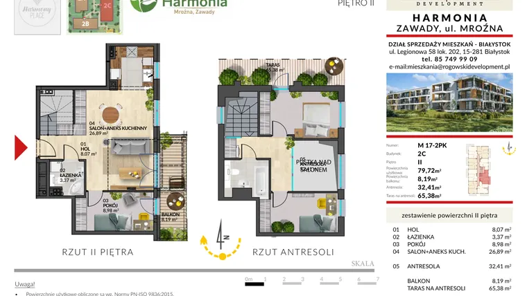 Rzut - Mieszkanie na sprzedaż 4 pokoje o powierzchni 79,72 m² - numer 2C.17 w Twoja Harmonia