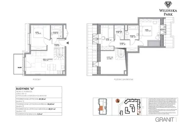 Rzut - Mieszkanie na sprzedaż 4 pokoje o powierzchni 80,01 m² - numer A15 w Wileńska Park