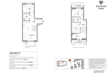 Rzut - Mieszkanie na sprzedaż 3 pokoje o powierzchni 83,32 m² - numer D9 w Wileńska Park