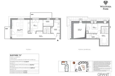 Rzut - Mieszkanie na sprzedaż 3 pokoje o powierzchni 86,92 m² - numer G35 w Wileńska Park