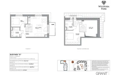 Rzut - Mieszkanie na sprzedaż 3 pokoje o powierzchni 64,09 m² - numer G36 w Wileńska Park