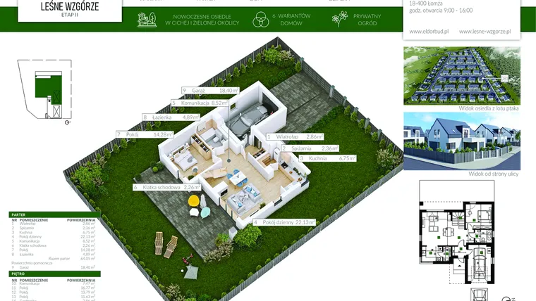 Rzut - Dom na sprzedaż 6 pokoi o powierzchni 166,53 m² - numer III.D81 w Leśne Wzgórze