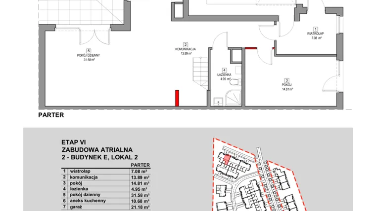 Rzut - Mieszkanie na sprzedaż 5 pokoi o powierzchni 157,59 m² - numer 2E w Nowe Miasto Jagodno Enklawa