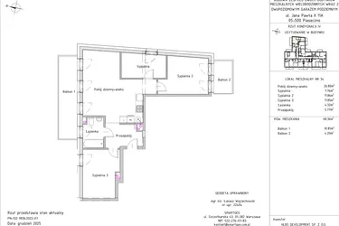 Rzut - Mieszkanie na sprzedaż 4 pokoje o powierzchni 68,36 m² - numer B1 – M3.7 w Primacasa