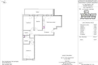 Rzut - Mieszkanie na sprzedaż 4 pokoje o powierzchni 75,08 m² - numer B3 – M3.7 w Primacasa