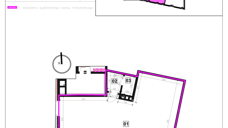 Rzut - Lokal użytkowy na sprzedaż 1 pokój o powierzchni 66,26 m² - numer B-0-67 w ATAL Aura