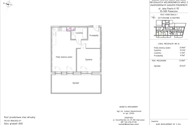 Rzut - Mieszkanie na sprzedaż 2 pokoje o powierzchni 47,82 m² - numer B3 – M0.6 w Primacasa