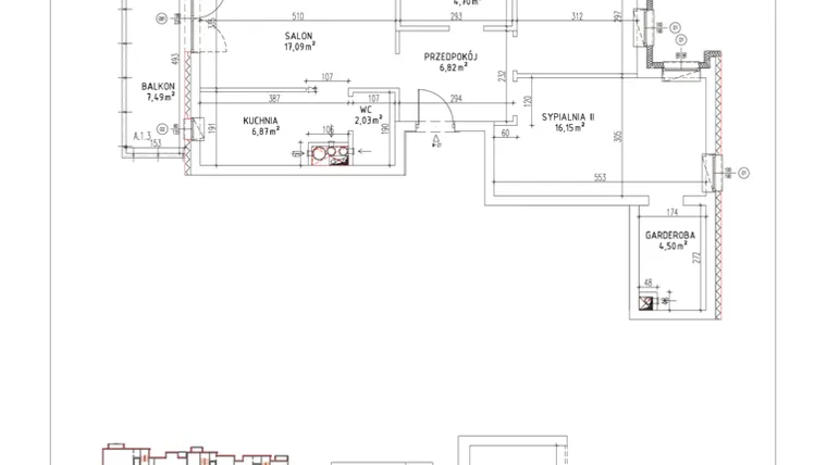 Rzut - Mieszkanie na sprzedaż 3 pokoje o powierzchni 67,43 m² - numer M-21 w Nałęczowska