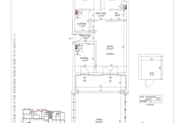 Rzut - Mieszkanie na sprzedaż 3 pokoje o powierzchni 67,47 m² - numer M-71 w Nałęczowska