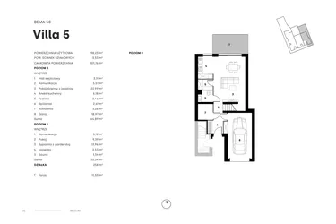 Rzut - Dom na sprzedaż 3 pokoje o powierzchni 97,08 m² - numer 5 w Villa Bema