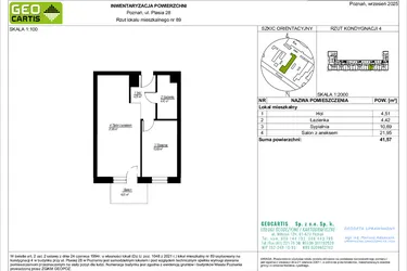 Rzut - Mieszkanie na sprzedaż 2 pokoje o powierzchni 41,57 m² - numer 89 w Symfonia Ptasia 28