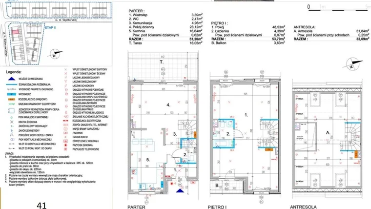 Rzut - Dom na sprzedaż 4 pokoje o powierzchni 136,45 m² - numer 41 w Ogrody Szymborskiej