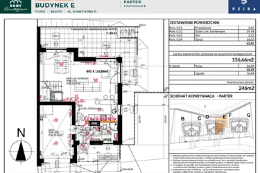 Rzut - Dom na sprzedaż 6 pokoi o powierzchni 156,66 m² - numer 31 E w Domy Klimatyczna