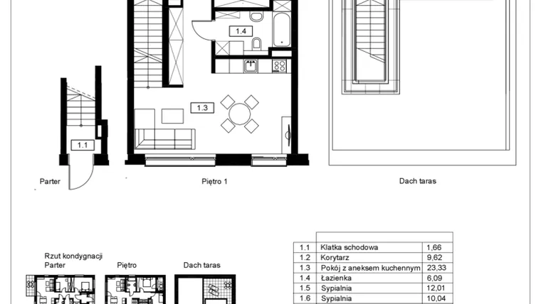 Rzut - Mieszkanie na sprzedaż 3 pokoje o powierzchni 62,75 m² - numer E.1.3 w Nowy Folwark