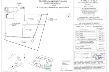 Rzut - Mieszkanie na sprzedaż 3 pokoje o powierzchni 61,64 m² - numer D.11.83 w Wave Międzyzdroje Resort & Spa