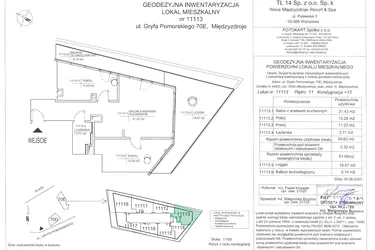 Rzut - Mieszkanie na sprzedaż 3 pokoje o powierzchni 61,95 m² - numer E.11.114 w Wave Międzyzdroje Resort & Spa