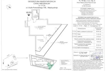 Rzut - Mieszkanie na sprzedaż 3 pokoje o powierzchni 67,11 m² - numer E.11.120 w Wave Międzyzdroje Resort & Spa