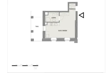 Rzut - Mieszkanie na sprzedaż 1 pokój o powierzchni 33,2 m² - numer A5 w Komuny Paryskiej 19a