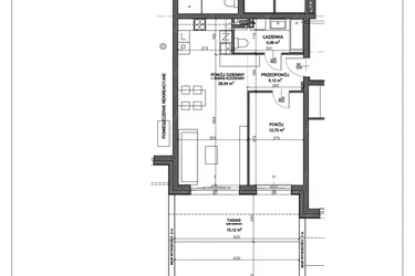 Rzut - Mieszkanie na sprzedaż 2 pokoje o powierzchni 51,68 m² - numer N.A.00.01 w Nobilis
