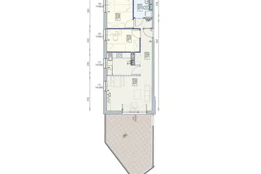 Rzut - Mieszkanie na sprzedaż 3 pokoje o powierzchni 59,39 m² - numer K2 10/0/4/3a w Południk 17 - budynek K2