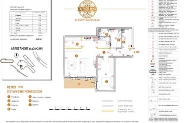 Rzut - Mieszkanie na sprzedaż 2 pokoje o powierzchni 69,36 m² - numer B1.B2.P0.M4 w Faktoria Młyn