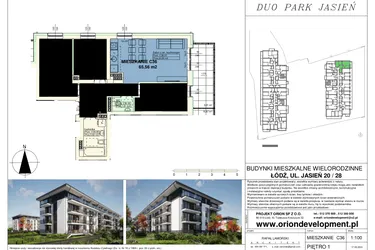Rzut - Mieszkanie na sprzedaż 4 pokoje o powierzchni 66,18 m² - numer C36 w Duo Park