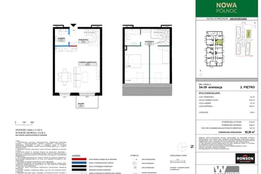 Rzut - Mieszkanie na sprzedaż 3 pokoje o powierzchni 64,78 m² - numer 3A_29 w Nowa Północ etap 2