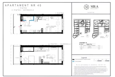 Rzut - Mieszkanie na sprzedaż 2 pokoje o powierzchni 70,65 m² - numer 40 w Miła Resort