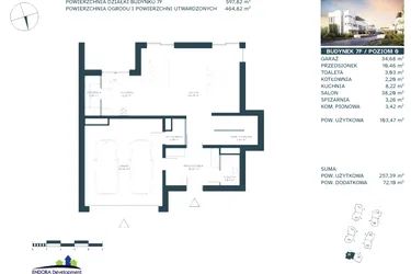 Rzut - Dom na sprzedaż 7 pokoi o powierzchni 243,66 m² - numer 7F w Ville Ogrodowa