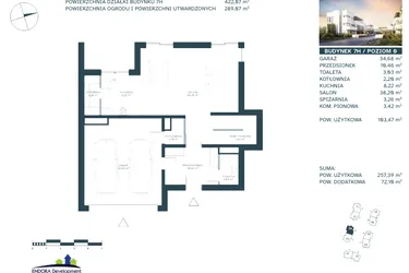 Rzut - Dom na sprzedaż 7 pokoi o powierzchni 243,66 m² - numer 7H w Ville Ogrodowa