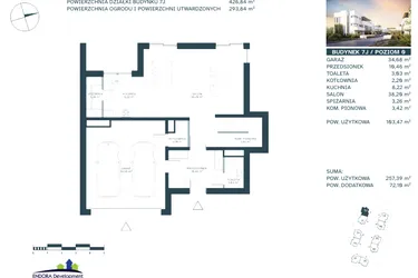 Rzut - Dom na sprzedaż 7 pokoi o powierzchni 243,66 m² - numer 7J w Ville Ogrodowa