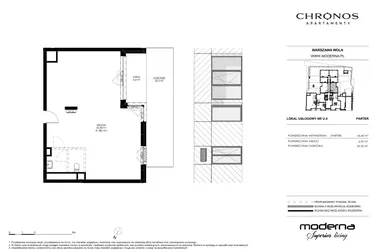 Rzut - Lokal użytkowy na sprzedaż 1 pokój o powierzchni 65,2 m² - numer U4 w Chronos