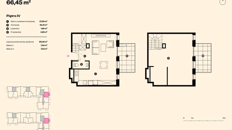 Rzut - Mieszkanie na sprzedaż 3 pokoje o powierzchni 64,39 m² - numer 31 w Sołtysowska