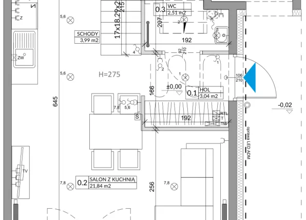 Rzut - Dom na sprzedaż 3 pokoje o powierzchni 69,4 m² - numer 7B w Ogrody Przyjaciół 5