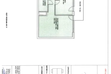 Rzut - Mieszkanie na sprzedaż 2 pokoje o powierzchni 49,06 m² - numer B.21 w Wólczańska 248 - etap II