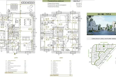 Rzut - Dom na sprzedaż 5 pokoi o powierzchni 159,54 m² - numer B3/M2 w Cesarskie Ogrody
