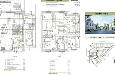 Rzut - Dom na sprzedaż 5 pokoi o powierzchni 159,92 m² - numer B9/M1 w Cesarskie Ogrody